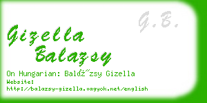 gizella balazsy business card